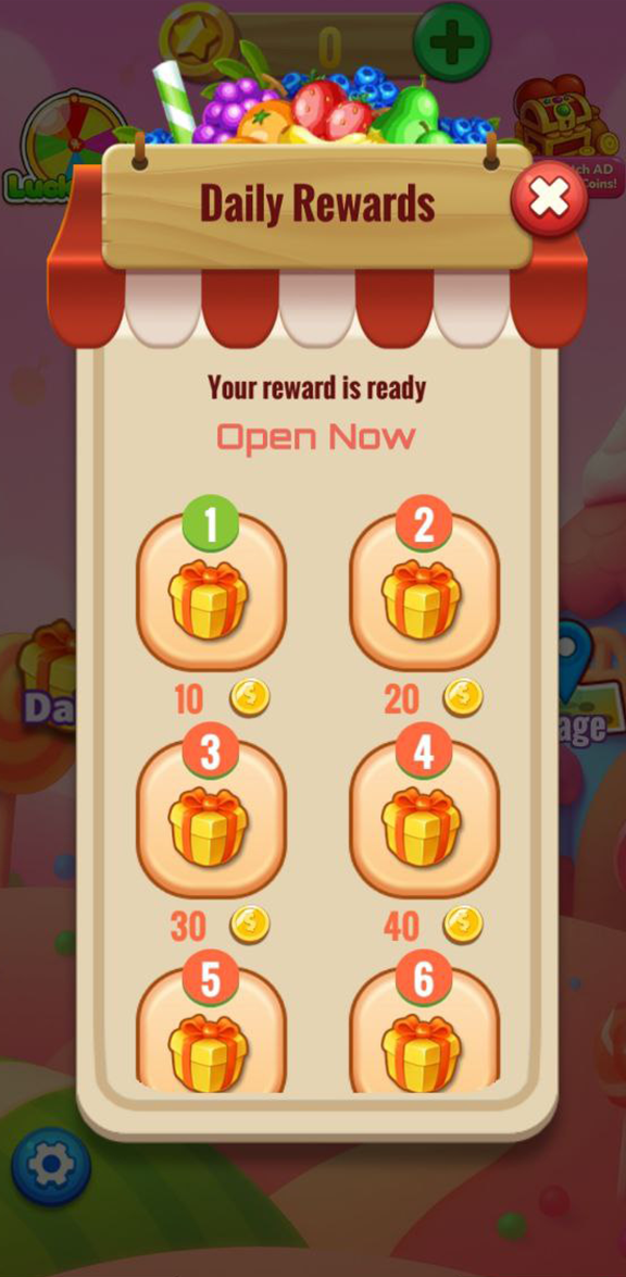 Juice Pop Screenshot — Levelkarte