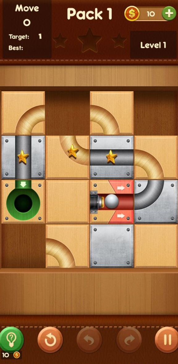 Slide The Ball — Blockbewegung